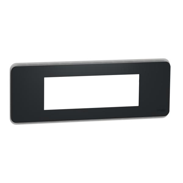 Photo Unica Pro - plaque de finition - Anthracite - 6 modules | Ref : NU411654