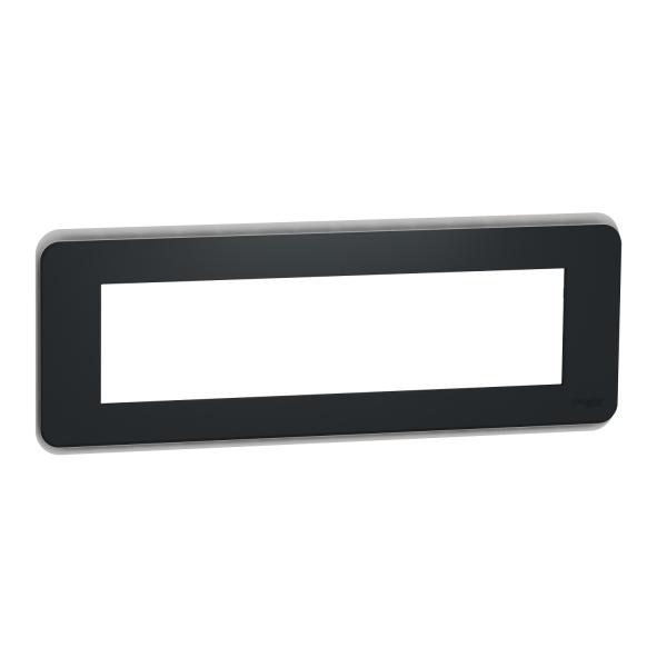 Photo Unica Pro - plaque de finition - Anthracite - 8 modules | Ref : NU411854