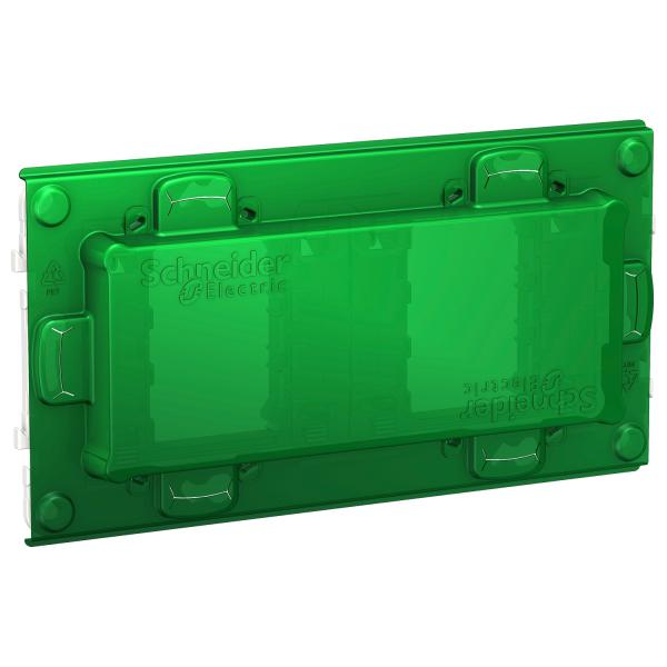 Photo Unica - support de fixation 4 mod / 2 postes + protection chantier - plastique | Ref : NU7004PC