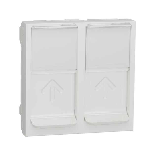 Photo Unica - prise pour 2 RJ45 S-One - 2 mod - Blanc - méca seul | Ref : NU942018
