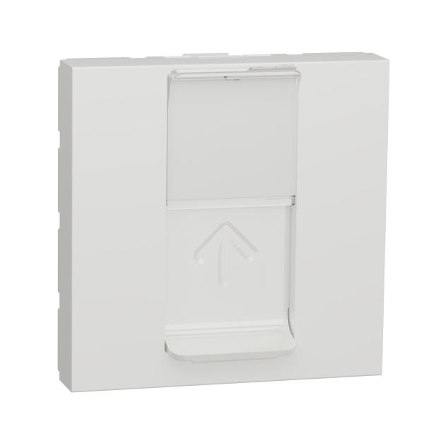 Photo Unica - prise pour 1 RJ45 Keystone/Systimax - 2 mod Blanc - méca seul | Ref : NU946118
