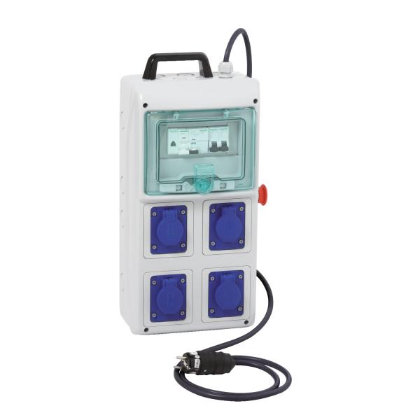 Photo Kaedra coffret de chantier 4 prises 16A NF avec cordon | Ref : PFR10102