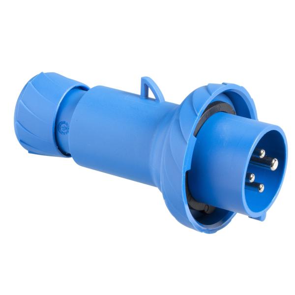 Photo PratiKa - fiche mobile industrielle droite - 32 A - 3P+T - 200-250 V CA - IP67 | Ref : PKX32M724