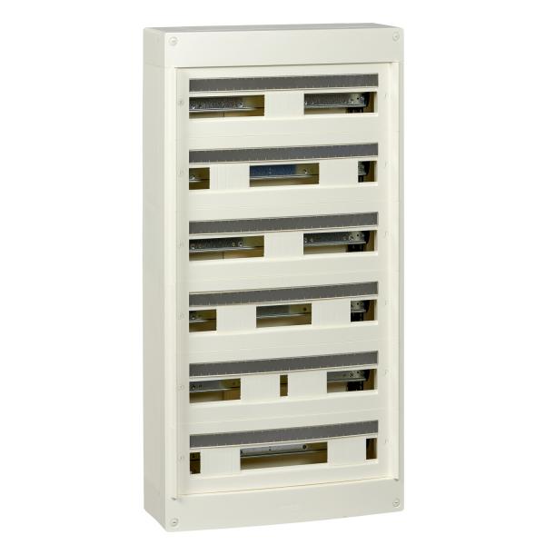 Photo Pragma - coffret en saillie 6 rang.24 modules - 160A - sans porte - blanc | Ref : PRA10270W