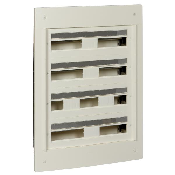 Photo Pragma - coffret encastr 4 ranges 24 modules - 160A - sans porte - blanc | Ref : PRA22424W
