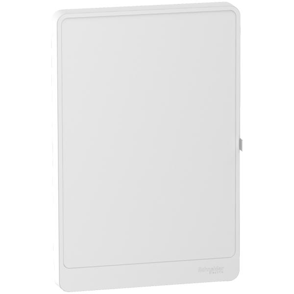 Photo Resi9 - porte Styl blanche (RAL 9003) pour coffret 4 ranges de 13 modules | Ref : R9H13424