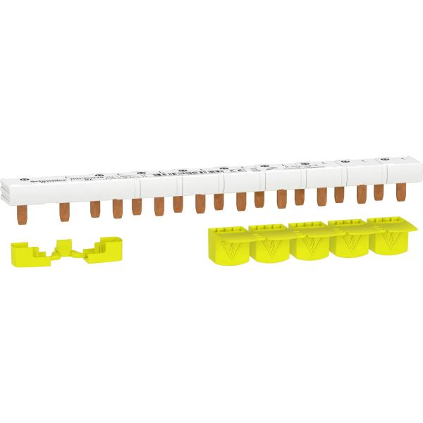 Photo Resi9 XP - peigne monobloc - 1P+N - 63A - 10 modules - cache dents 5M | Ref : R9PXH210