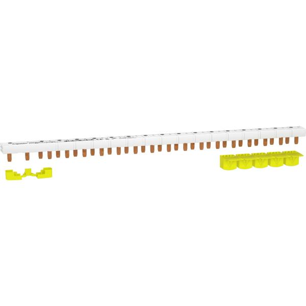 Photo Resi9 XP - peigne monobloc - 1P+N - 63A - 18 modules - cache dents 5M | Ref : R9PXH218