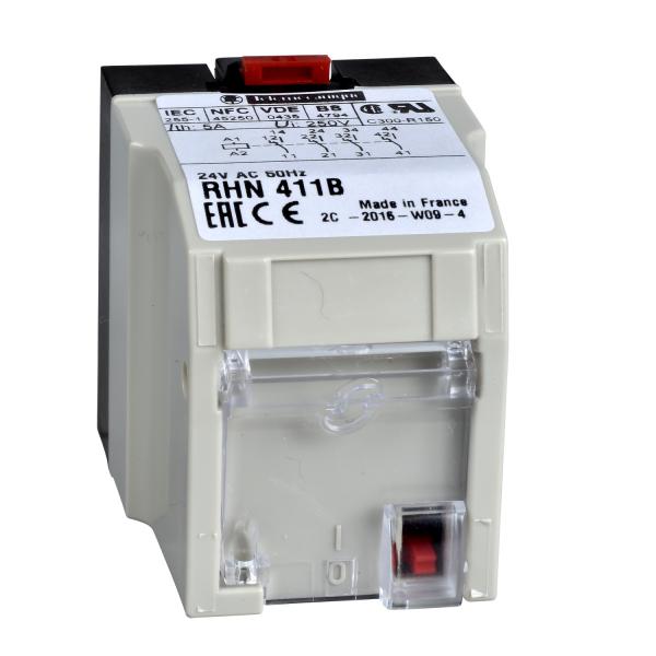 Photo Zelio Relay RH - relais embrochable - 4 OF - test + visu - 24V 50Hz | Ref : RHN411B