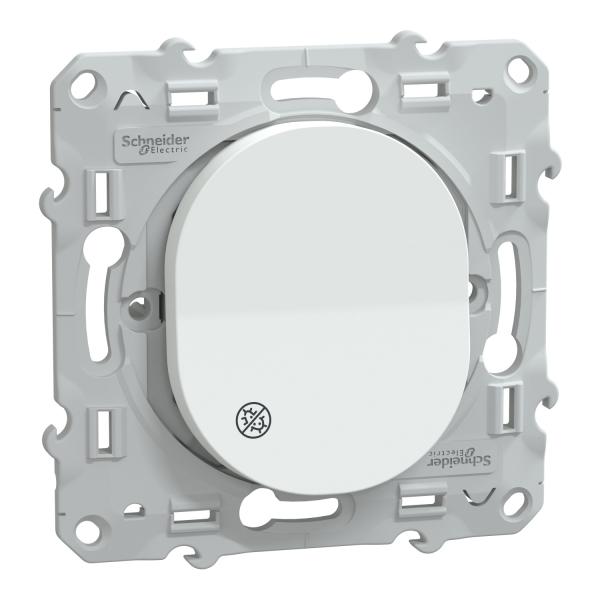 Photo Ovalis - va-et-vient - antibactrien - Fixation par vis - 3x2 bornes auto - 10 AX - 250 V CA 50 Hz - IK04 - IP21 D - couvercle de protection peinture - Certifi NF | Ref : S300204