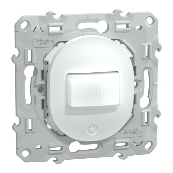 Photo Ovalis - dtecteur de prsence et de mouvement - toutes charges - 3 fils (ncessite le neutre) - AC 230 V. 50 Hz. LED: 200 W / lampe incandescence: 2200 W - Blanc - livr avec cache protection peinture | Ref : S320523