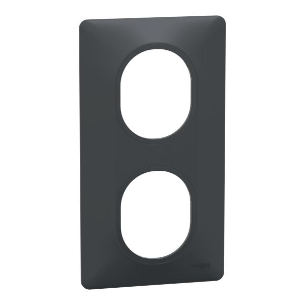 Photo Plaque 2 postes Vert 71mm Anth | Ref : S340724