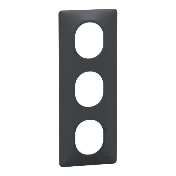 Photo Plaque 3 postes Vert 71mm Anth | Ref : S340726