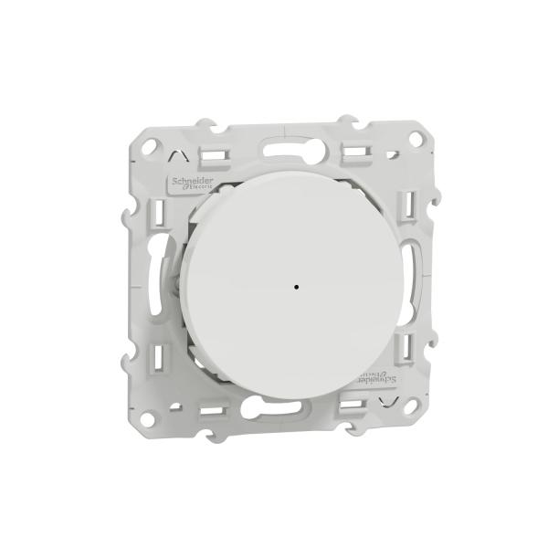 Photo Wiser Odace - bouton poussoir - 10A - zigbee - blanc - permet de grer la lumiere en commande manuelle mais galement via un assistant vocal et/ou smartphone en local ou  distance grce  la passerelle wifi | Ref : S520530W