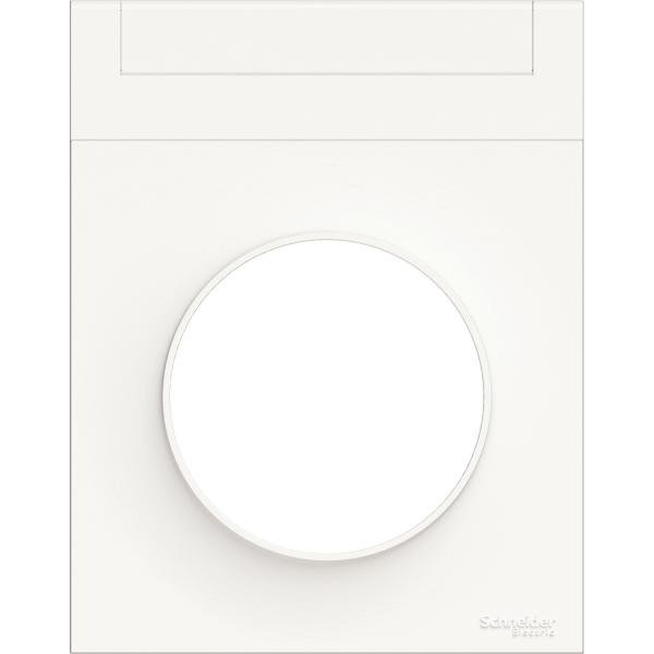 Photo Odace Styl Pratic, plaque Blanc avec porte etiquette 1 poste | Ref : S520732
