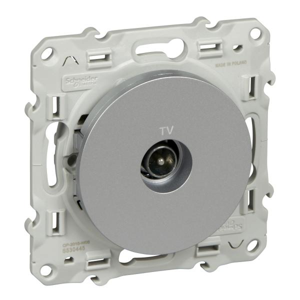 Photo Odace - prise TV - aluminium | Ref : S530445