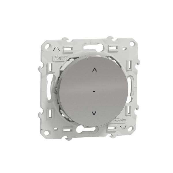 Photo Wiser Odace - interrupteur volet-roulant - 4A - zigbee - alu - permet de grer les volets roulants en commande manuelle mais galement via un assistant vocal et/ou smartphone en local ou  distance grce  la passerelle wifi | Ref : S530567W