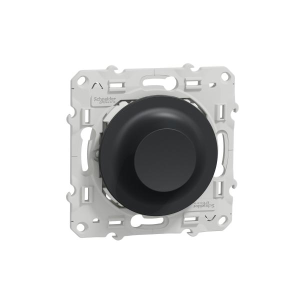 Photo Wiser Odace - variateur rotatif LED - 2 fils - zigbee - anthracite - permet de grer la variation de la lumire en commande manuelle mais galement via un assistant vocal et/ou smartphone en local ou  distance grce  la passerelle wifi | Ref : S540513W