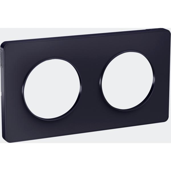 Photo Odace Touch, plaque Anthracite 2 postes horiz. ou vert. entraxe 71mm | Ref : S540804