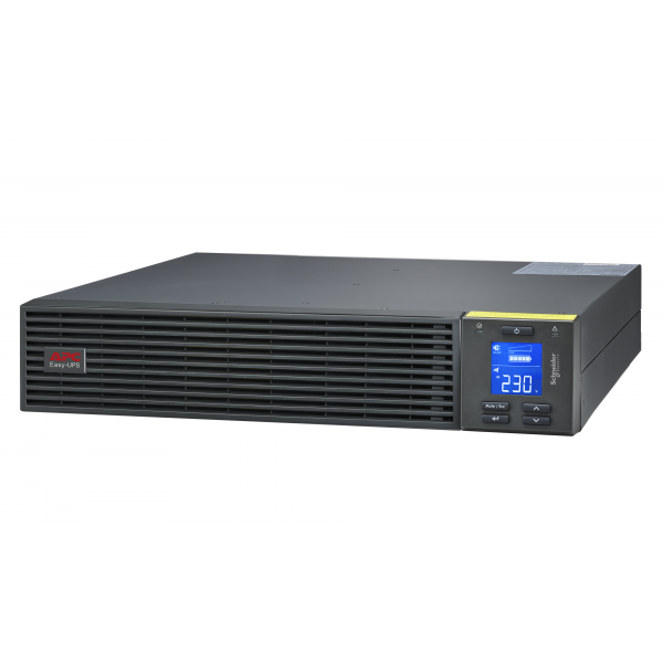 Photo Easy UPS SRV - onduleur on-line double conversion Rackable - 3KVA - avec batterie int�gr�e - livr� avec kit Rack et module batterie -E/S IEC C20/C13+C19 - 230V - USB - RS232 - bypass - LCD - autonomie 23min | Ref : SRV3KRIRK-E
