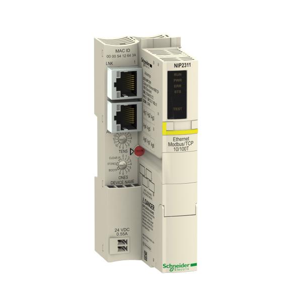 Photo Advantys STB - double port ethernet modbus TCP/IP - 10 � 100Mbit/s | Ref : STBNIP2311