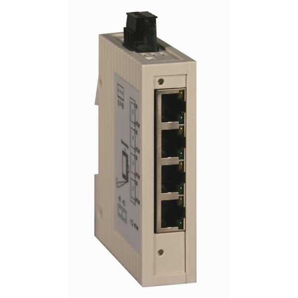 Photo switch Ethernet non manag - 4 ports cuivre + 1 port fibre multimode | Ref : TCSESU043F1N0