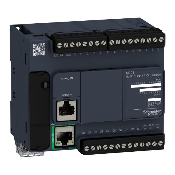 Photo Modicon M221, contrleur 24E/S PNP, port Ethernet+srie, 24VCC | Ref : TM221CE24T