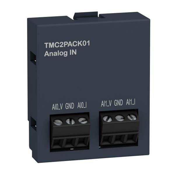 Photo Modicon M221, cartouche application emballage, 2 entres analogiques | Ref : TMC2PACK01