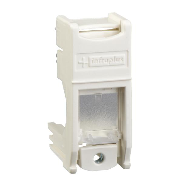 Photo Infraplus-MP - Support multiplus pour RJ45 S-ONE adaptable blanc avec volet | Ref : VDI9900