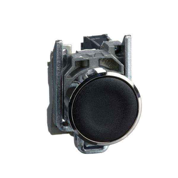 Photo Harmony XB4 - bouton poussoir  impulsion - 22 - noir - 1F - vis trier | Ref : XB4BA21