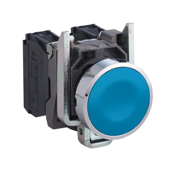 Photo Harmony XB4 - bouton poussoir  impulsion - 22 - bleu - 1F - vis trier | Ref : XB4BA61