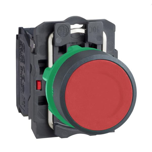 Photo Harmony XB5 - bouton poussoir  impulsion - 22 - rouge - 1O - vis trier | Ref : XB5AA42