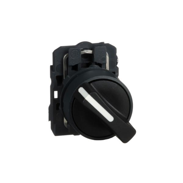 Photo Harmony XB5 - bouton tournant manette - 22 - 2 pos fix - noir - 1F - vis trier | Ref : XB5AD21
