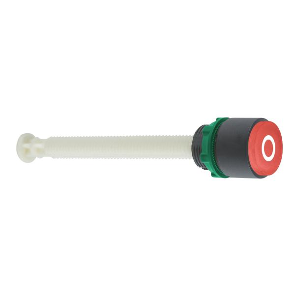Photo Harmony XB5 - bouton pouss RAZ Ø22 - course 17/120 - dépassant - marqué - rouge | Ref : XB5AL84101