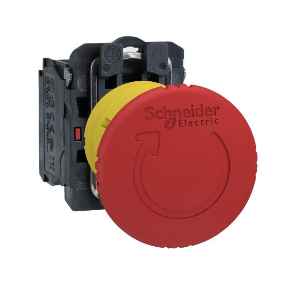 Photo Harmony XB5 - bouton arr�t urgence - �40 - pousser tourner - rouge - 1O - vis | Ref : XB5AS8442