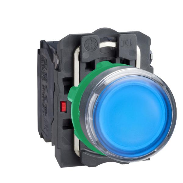 Photo Harmony bt-pous lumineux bleu 22 - impulsion - 240 V - 1O+1F | Ref : XB5AW36M5