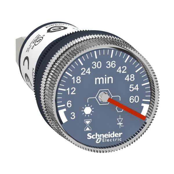 Photo Harmony XB5 - temporisateur 22 sortie statique - fct A - 3mn  60mn - 100/240V | Ref : XB5DTGM5