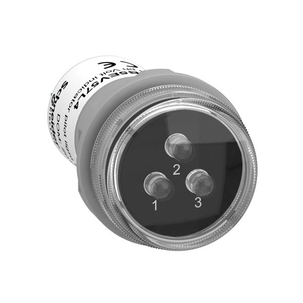 Photo Harmony XB5 - Voyant de prsence 3 phases - LED - blanches - 400VAC | Ref : XB5EV57L4