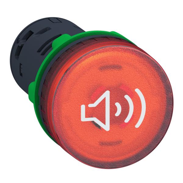 Photo Harmony XB5 - buzzer lumineux - 22 - 90dB - rouge - 230V - racc bornier | Ref : XB5KS2M4