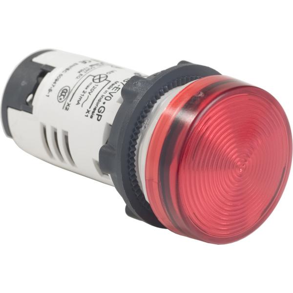 Photo Harmony voyant rond - Ø22 - rouge - LED intégrée - 120V | Ref : XB7EV04GP