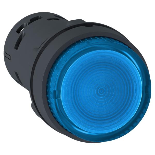 Photo Harmony bouton poussoir lumineux - 22 - LED bleue -  impulsion - 1F - 24v | Ref : XB7NW36B1
