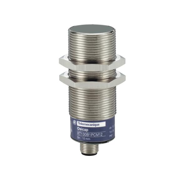 Photo OsiSense XT1 - dt. cap. - M30 - L70 mm - laiton - Sn 10mm - 24Vcc - conn. M12 | Ref : XT130B1PCM12 