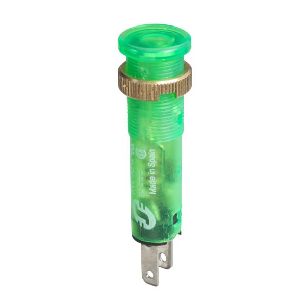 Photo Harmony XVL - voyant LED - Ø8 - vert - 24V - cosses Faston | Ref : XVLA233