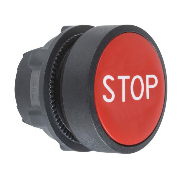 Photo Harmony tête de bouton poussoir - Ø22 - rouge - STOP | Ref : ZB5AA434