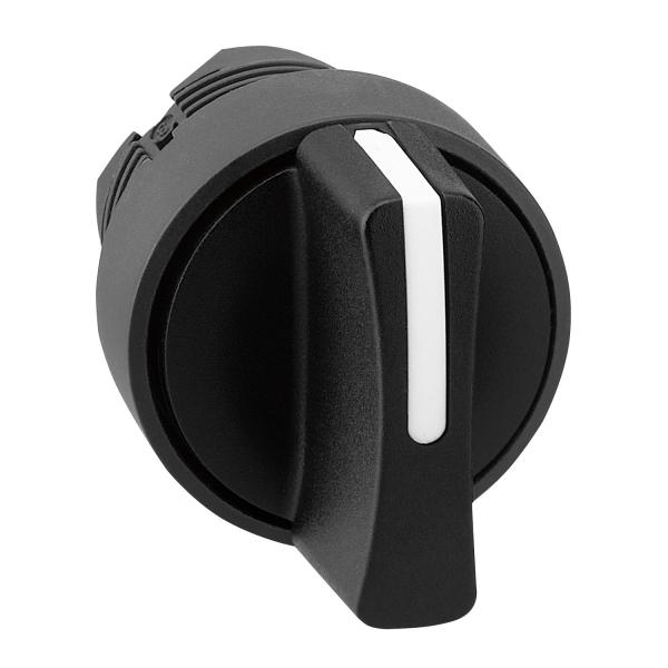 Photo Harmony XB5 - tête bouton tournant à manette - Ø22 - 3 pos rap au C - noir | Ref : ZB5AD5