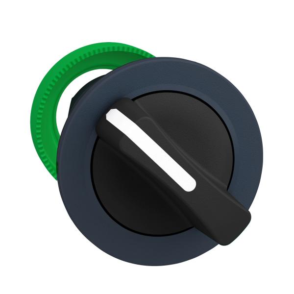 Photo Harmony XB5 - tte bouton tournant manette - flush - 2 posit fixes - noir | Ref : ZB5FD2