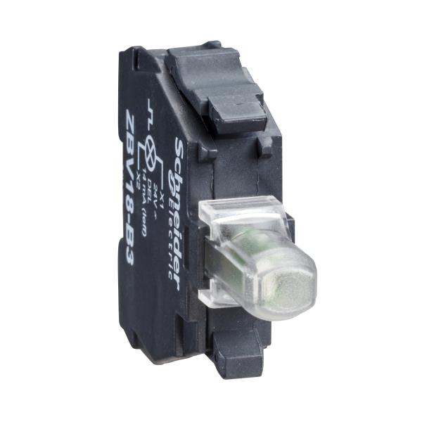 Photo Harmony - bloc lumineux XB4-XB5 - DEL - 24VACDC - vert - racc vis trier | Ref : ZBVB3