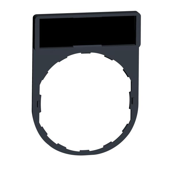 Photo Harmony - porte-tiquette plate 30x40 - plastique noir - avec tiq 8x27 - vierge | Ref : ZBY2101