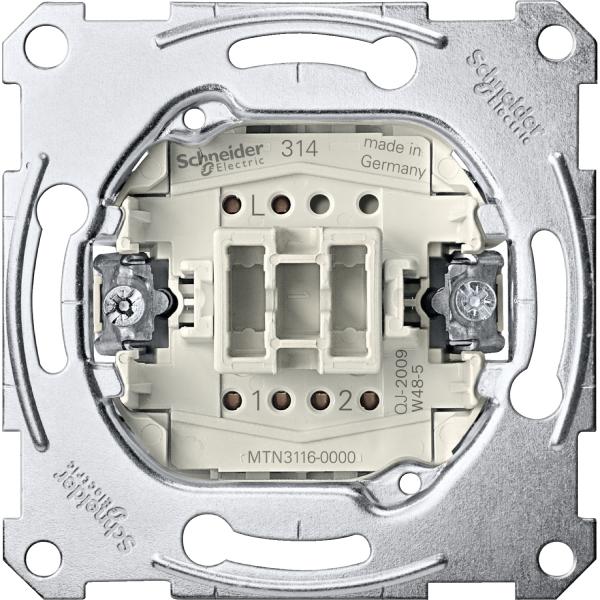 Vignette 2 produit Aquadesign - mcanisme simple va-et-vient - 10AX/250Vca - connexion rapide | Ref : MTN3116-0000