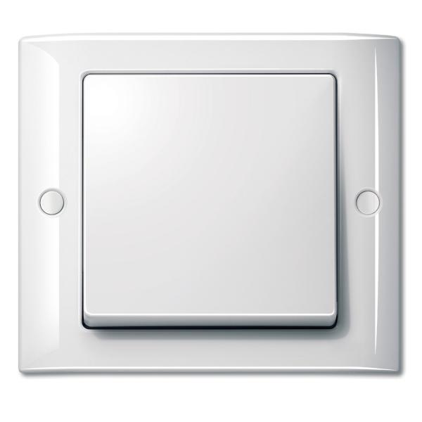 Vignette 2 produit Aquadesign - plaque de finition standard - 1 poste - blanc | Ref : MTN400119